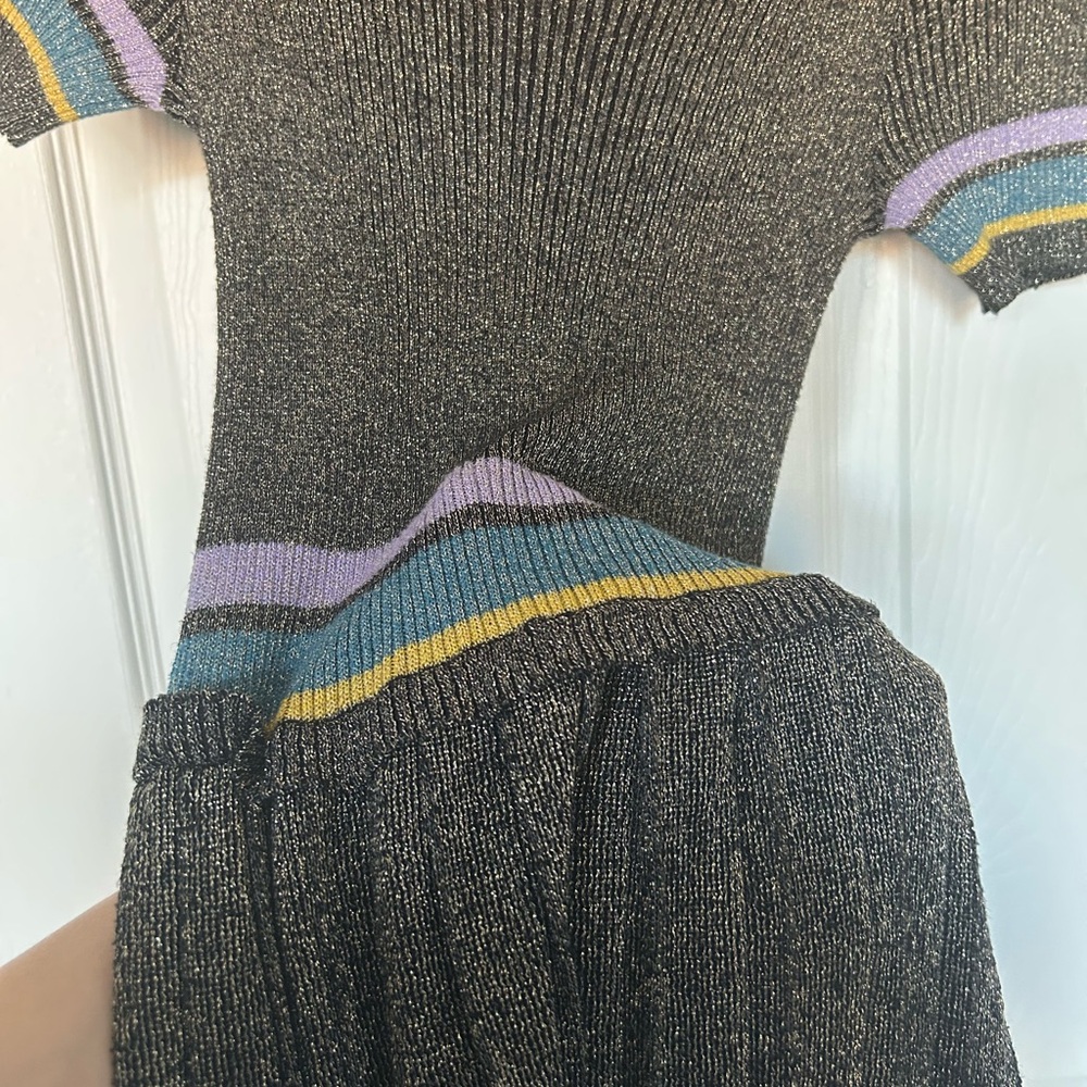 SUI by Anna Sui Grey Knit Ribbed Maxi/Midi Dress Size XS - Picture 3 of 5